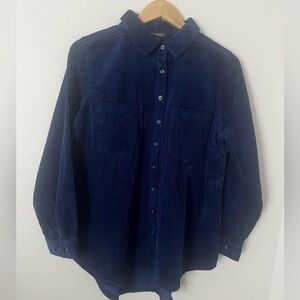 Roaman's Women's Plus Size Corduroy Big Shirt Shacket 16w